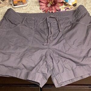 Gray Cargo Shorts with Relaxed Fit and Belt Loops